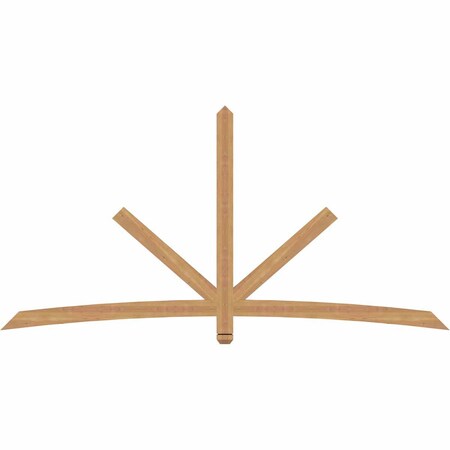 Ekena Millwork Alberta Smooth Timber Gable Bracket, Western Red Cedar, 96"W x 48"H x 1 1/2"D x 3 1/2"F, 12/12 Pitch GBW096X48X0204ALB00SWR